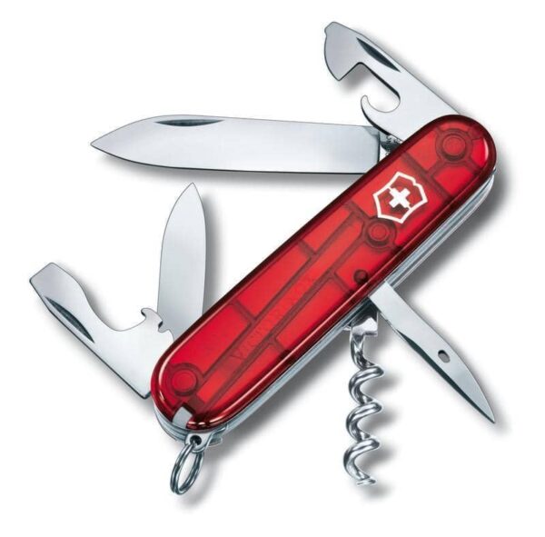 Mittleres Taschenmesser Spartan transparent rot