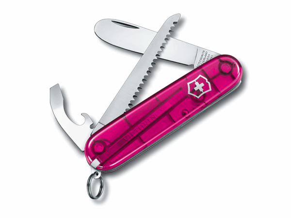 Kindertaschenmesser My first Victorinox pink transparent mit Säge