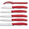 Gemüsemesser-Set Swiss Classic 6-teilig mit rotem Griff