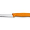 Gemüsemesser Swiss Classic 8cm mit Spitzklinge und orangem Griff