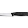 Gemüsemesser Swiss Classic 8cm mit Wellenschliff, Spitzklinge und schwarzem Griff