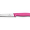 Gemüsemesser Swiss Classic 8cm mit Spitzklinge und pinkem Griff