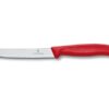Gemüsemesser Swiss Classic mit Wellenschliff und rotem Griff