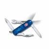 Kleines Taschenmesser Midnite Manager blau transparent mit Licht