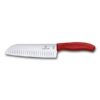 Kochmesser Santokumesser Swiss Classic 17cm roter Griff