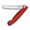 Faltbares Gemüsemesser Swiss Classic mit Wellenschliff roter Griff