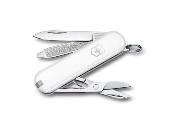 Kleines Taschenmesser Classic SD Falling Snow weiß
