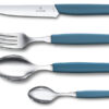 Steak-Besteckset Swiss Modern 24-teilig (Gabel/Steakmesser/Suppenlöffel/Kaffeelöffel) blau