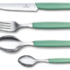 Steak-Besteckset Swiss Modern 24-teilig (Gabel/Steakmesser/Suppenlöffel/Kaffeelöffel) mint-grün