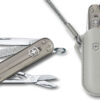Kleines Taschenmesser Classic SD Mystical Morning mit Leder-Etui grau