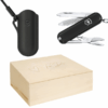 Kleines Taschenmesser Set mit Etui Schwarz Dark Illusion Geschenksbox Geschenkset, Valentinsbox für Sie