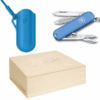 Kleines Taschenmesser Set mit Etui Blau Summer Rain Valentinstag Box Geschenkset
