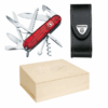 Mittleres Taschenmesser Set mit Etui Rot Transparent Valentinstag Box Geschenkset