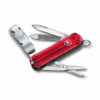 Kleines Taschenmesser Nailclip rot transparent