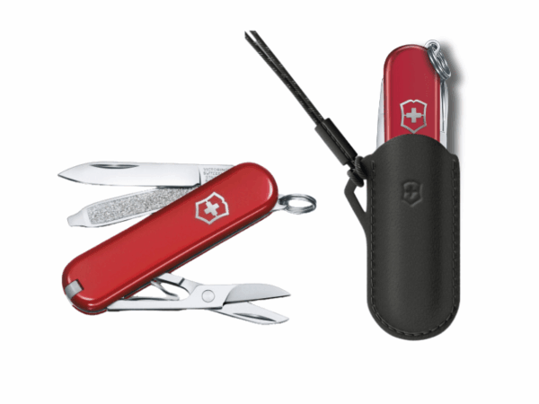 Kleines Taschenmesser Set Special Bundle mit Lederetui Style Icon Dark Illusion