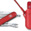 Kleines Taschenmesser Classic SD Style Icon mit Leder-Etui rot
