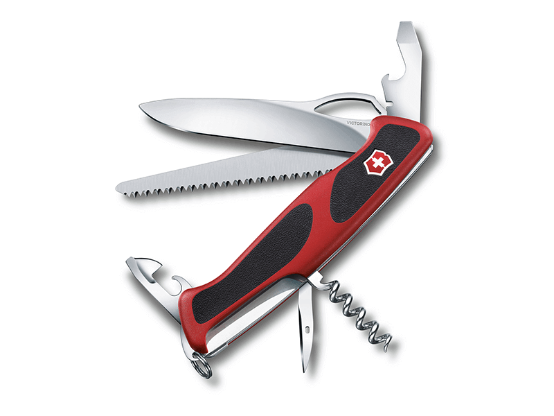 Großes Taschenmesser Rangergrip 79 rot/schwarz