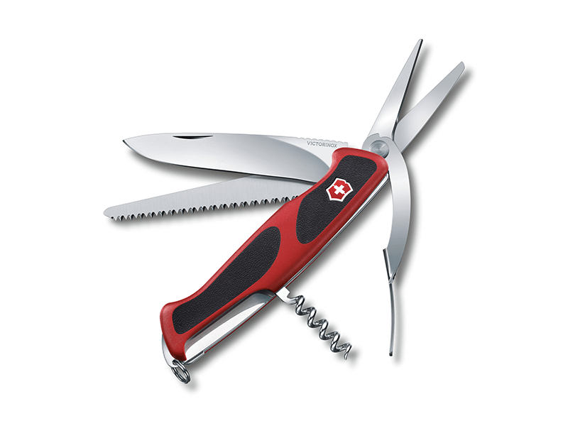Großes Taschenmesser Rangergrip 71 rot/schwarz