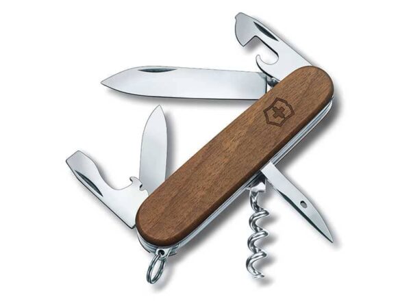 Mittleres Taschenmesser Spartan wood Holzschale braun