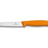 Gemüsemesser Swiss Classic 8cm mit Spitzklinge und orangem Griff