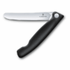 Faltbares Gemüsemesser Swiss Classic mit Wellenschliff schwarzer Griff