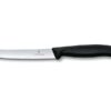 Gemüsemesser Swiss Classic mit Wellenschliff und schwarzem Griff