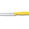 Gemüsemesser Swiss Classic mit Wellenschliff und gelbem Griff