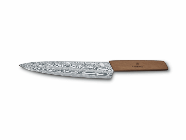 Swiss Modern Tranchiermesser Damast Limited Edition 2022 Holzgriff