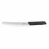Swiss Modern Brot und Konditormesser schwarz 22cm Wellenschliff