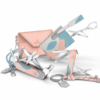 Taschenmesser Set mit Siwss Card Paris Style Edition Rosa Blau 3-teilig