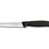 Gemüsemesser schwarz Wellenschliff