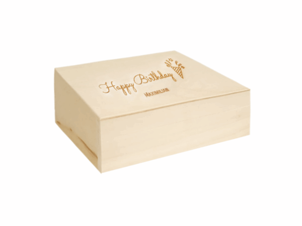 Happy Birthday Holzbox mit Gravur
