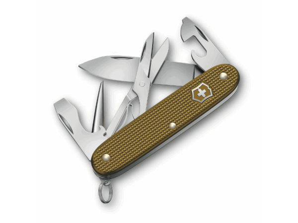 mittleres taschenmesser mit brauner alox schale limitiertes taschenmesser von 2024