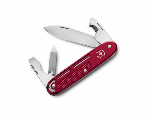 mittleres taschenmesser synergy alox rot offen