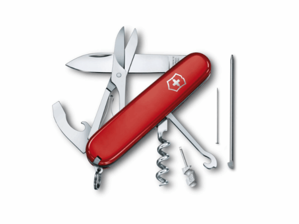 mittleres Taschenmesser Compact rot offen