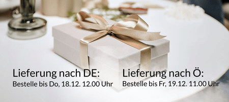 Beachte unsere Bestellfristen für Weihnachten