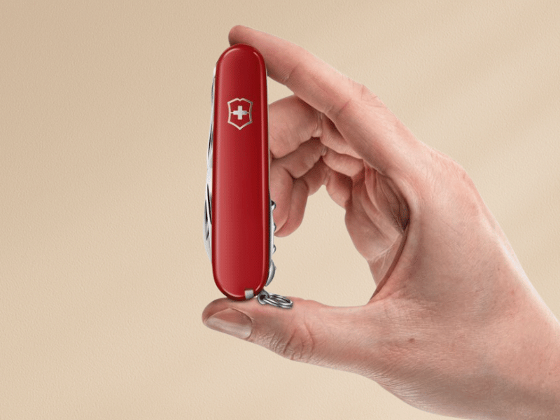 Größe mittleres, rotes schweizer Taschenmesser Unterschied