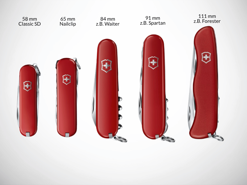 Victorinox Taschenmessergroessen im Überblick