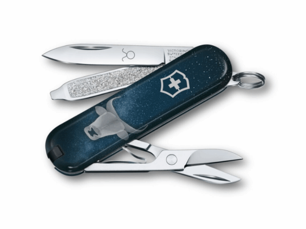 Kleines Taschenmesser Classic SD mit Sternzeichen Stier Taurus offen