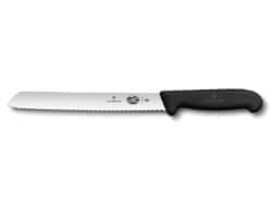 Brotmesser Fibrox 21cm mit Wellenschliff und schwarzem Griff