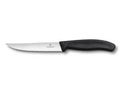 Gourmet Steakmesser Swiss Classic 12cm mit Wellenschliff und schwarzem Griff