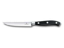 Geschmiedetes Steackmesser Grand Maitre 12cm mit schwarzem Griff und Wellenschliff