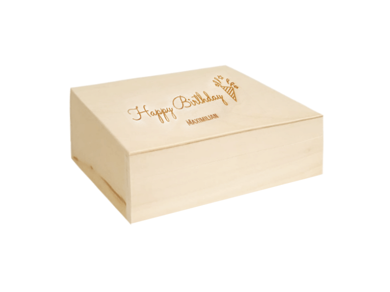 Happy Birthday Holzbox mit Gravur