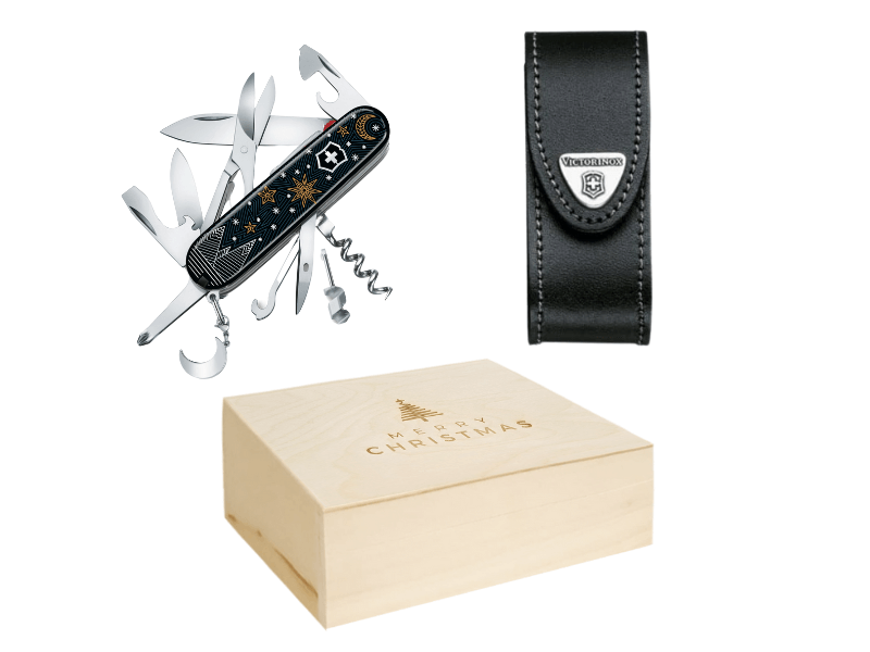 Mittleres Taschenmesser Climber Lite Winter Magic Special Edition 2021 Set Weihnachtsbox mit Etui